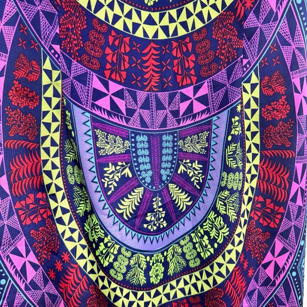 Mara Hoffman Size 10 Cut Out Mini  Dress Backless Tribal Summer Dress Vibrant - Picture 2 of 4